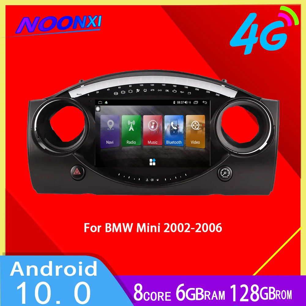 

6+128G Android 11 Car DVD For BMW Mini 2002-2006 Radio Carplay 2Din Multimedia Stereo Tape Recorder GPS Navigation Head Unit