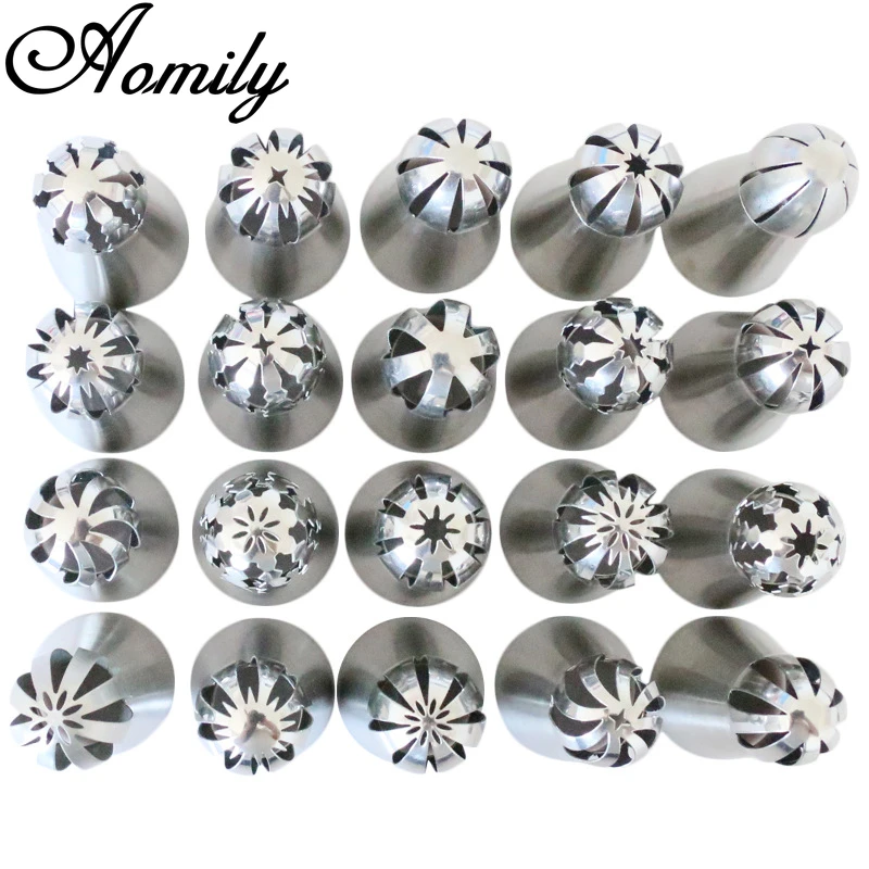 Русские наконечники для выпечки крема из нержавеющей стали с насадкой