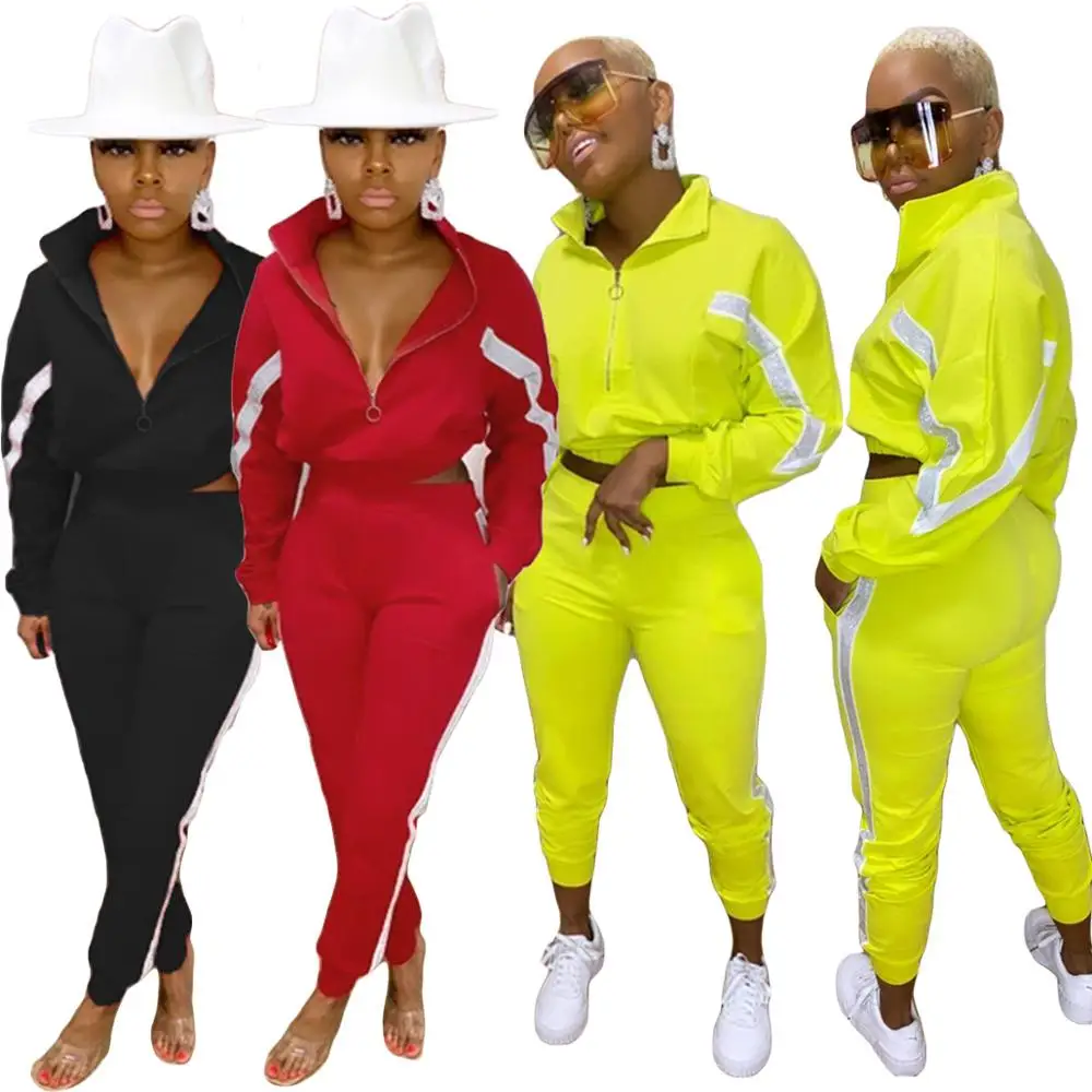 

Женский спортивный костюм в полоску, комплект из двух предметов