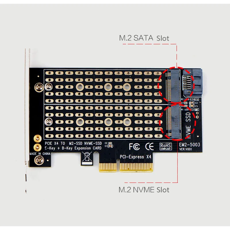 Адаптер PCIE на M2/M.2 адаптер SATA M.2 SSD NVME/M2 M2 PCI-E ключ M + B | Компьютеры и офис