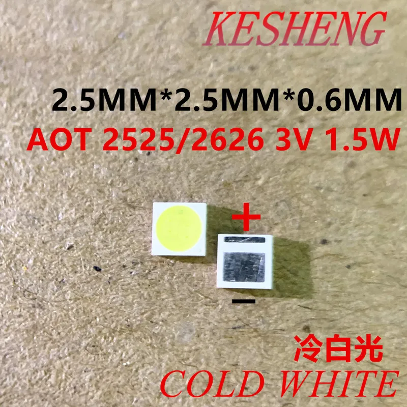50 шт. Диодная Подсветка телевизора 1 5 Вт 3 в 2525/2626 SMD LED Televisao холодный белый