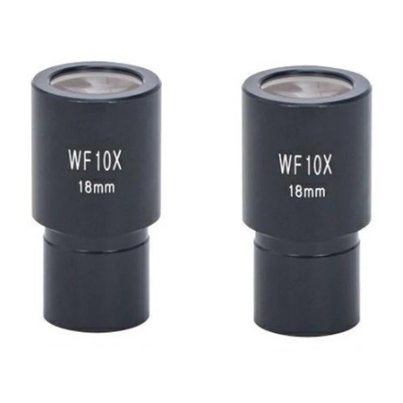 

2 шт. WF10X/18 мм Широкий формат окуляр биологического микроскопа объектив соединение с креплением Размеры 23,2 мм