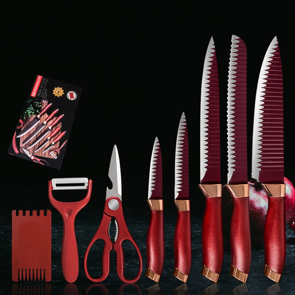 Набор ножей из нержавеющей стали с защитой от царапин | Дом и сад