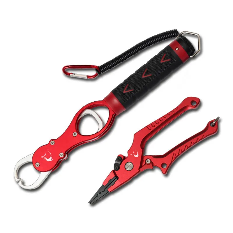 

Fishing Grip Fishing Pliers Set Fishing Tackle Hook Recover Cutter Line Split Ring High Quality Fishing Tool Hot Aluminum Alloy