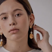 natural freshwater pearl earrings for women vintage light luxury fashion long tassel drop earrings 2021 summer new trendy