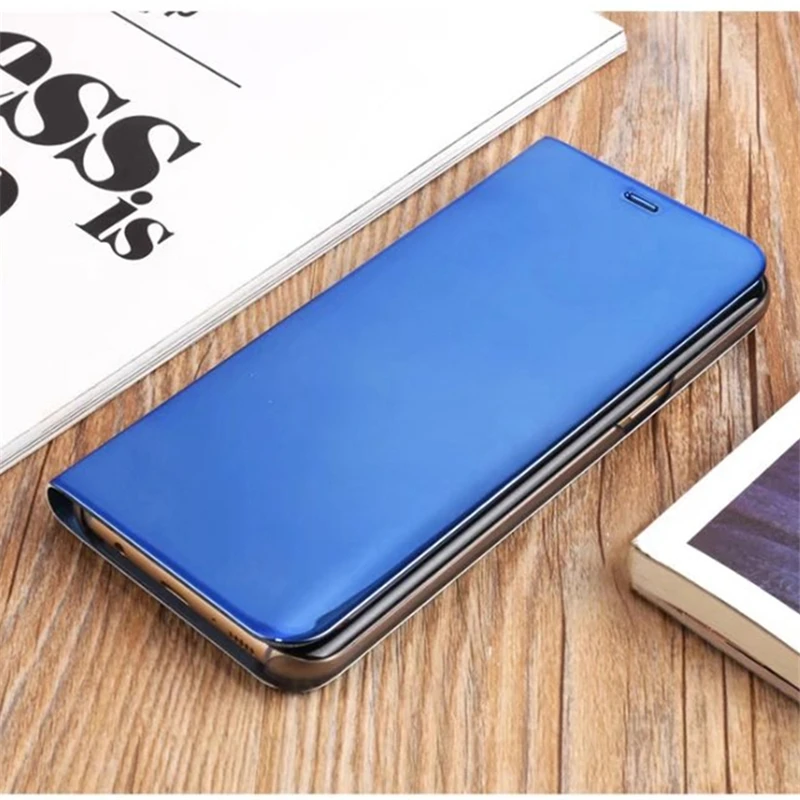 Зеркальный умный флип чехол для Samsung Galaxy S8 S9 S10 S20 S21 Plus A11 A21S A31 A41 A51 A71 Note 8 9 10