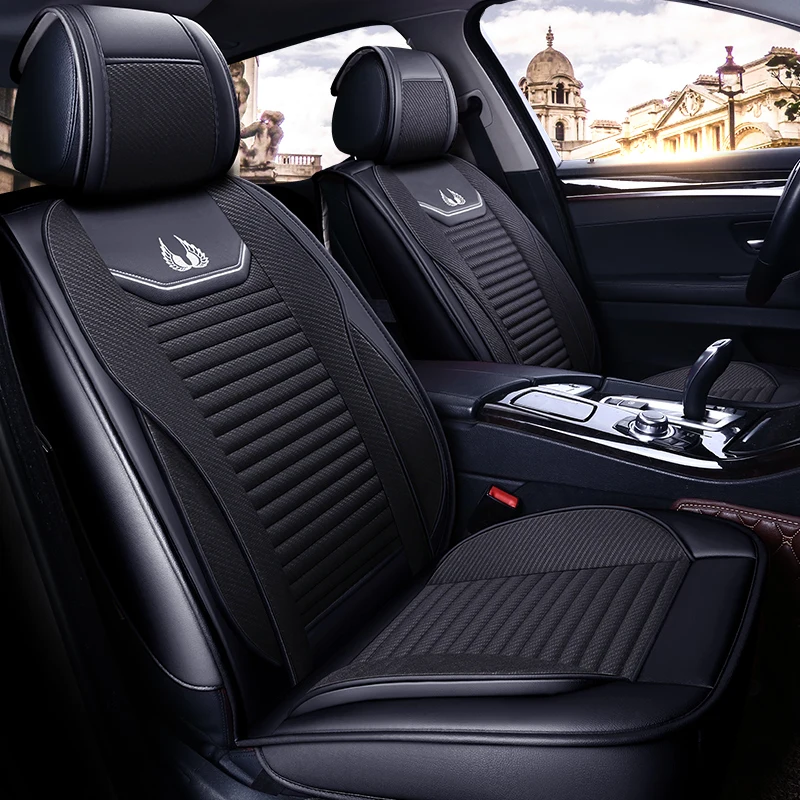 Чехол из искусственной кожи на автомобильные сиденья чехлы льняного волокна для