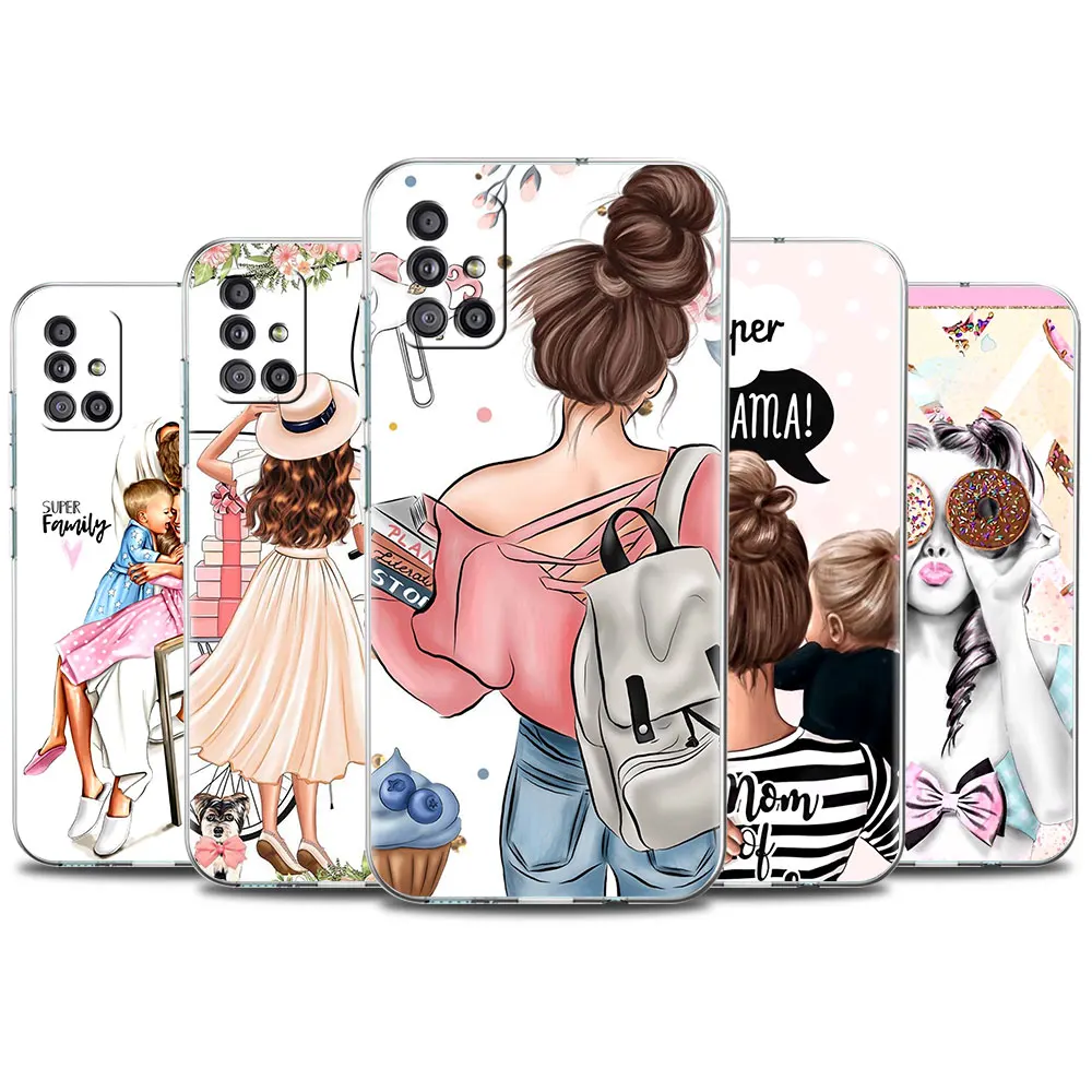 

Case for Samsung A51 A71 A21s Capa For Galaxy A12 A31 A32 A52 A02s A11 A41 A72 A91 Soft Phone Capas Lady Girl Boss