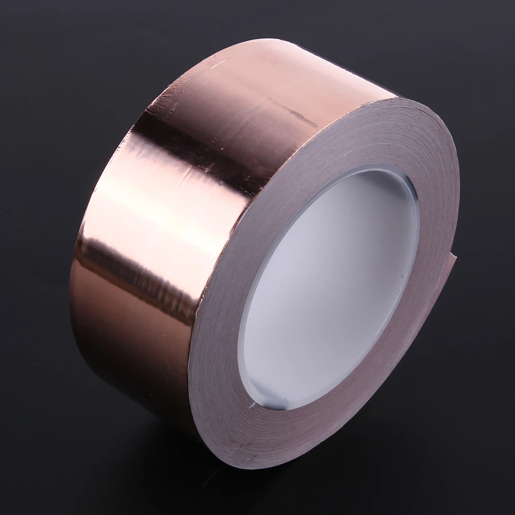 30 meter 204050mm einseitig klebstoff emi abschirmung wärme widerstehen kupfer folie band für elektrische gitarre wasserdicht free global