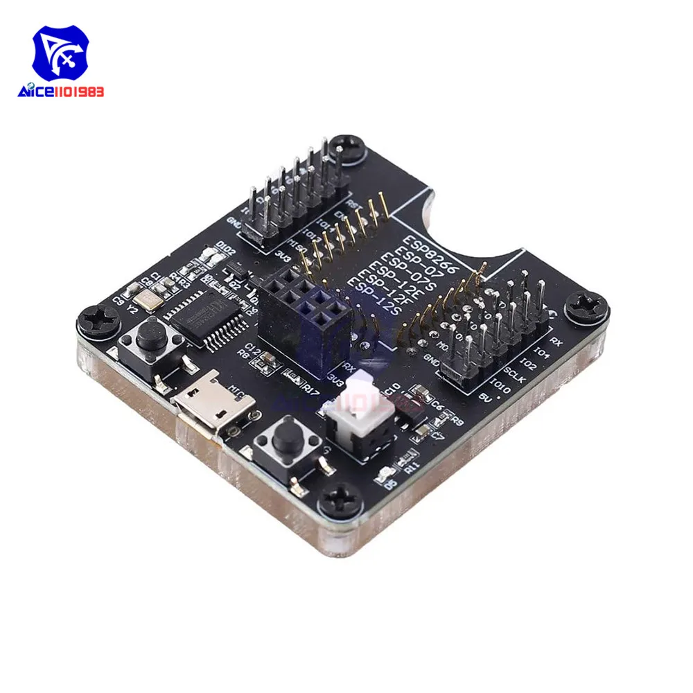 

diymore ESP-WROOM-32 ESP8266 Burning Fixture Development Board ESP-01/01S/07/07S/12E/12F/12S/18T Easy Programer for Arduino