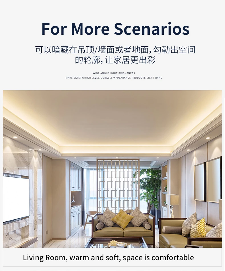 

10PCS EMDKONI LED 5M waterproof 2835 light bar bedroom decoration, living room decoration LED light bar