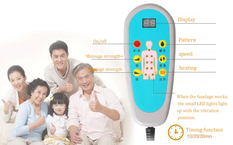 Электрический вибратор массажный матрац дальнее инфракрасное Отопление терапия