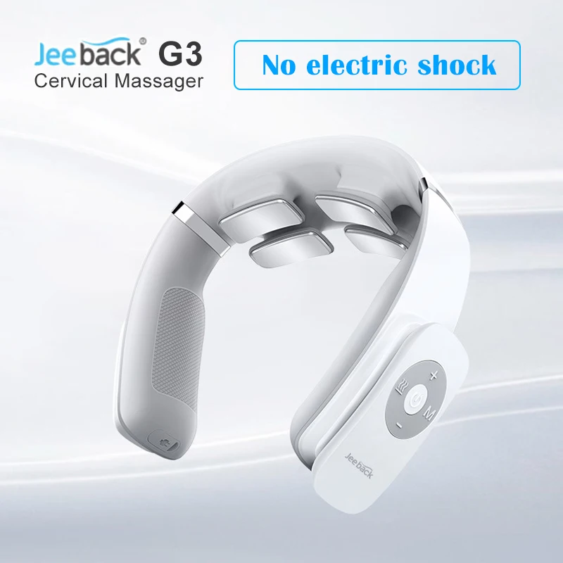 Новый Jeeback G3 Электрический беспроводной массажер для шеи десятки импульсов