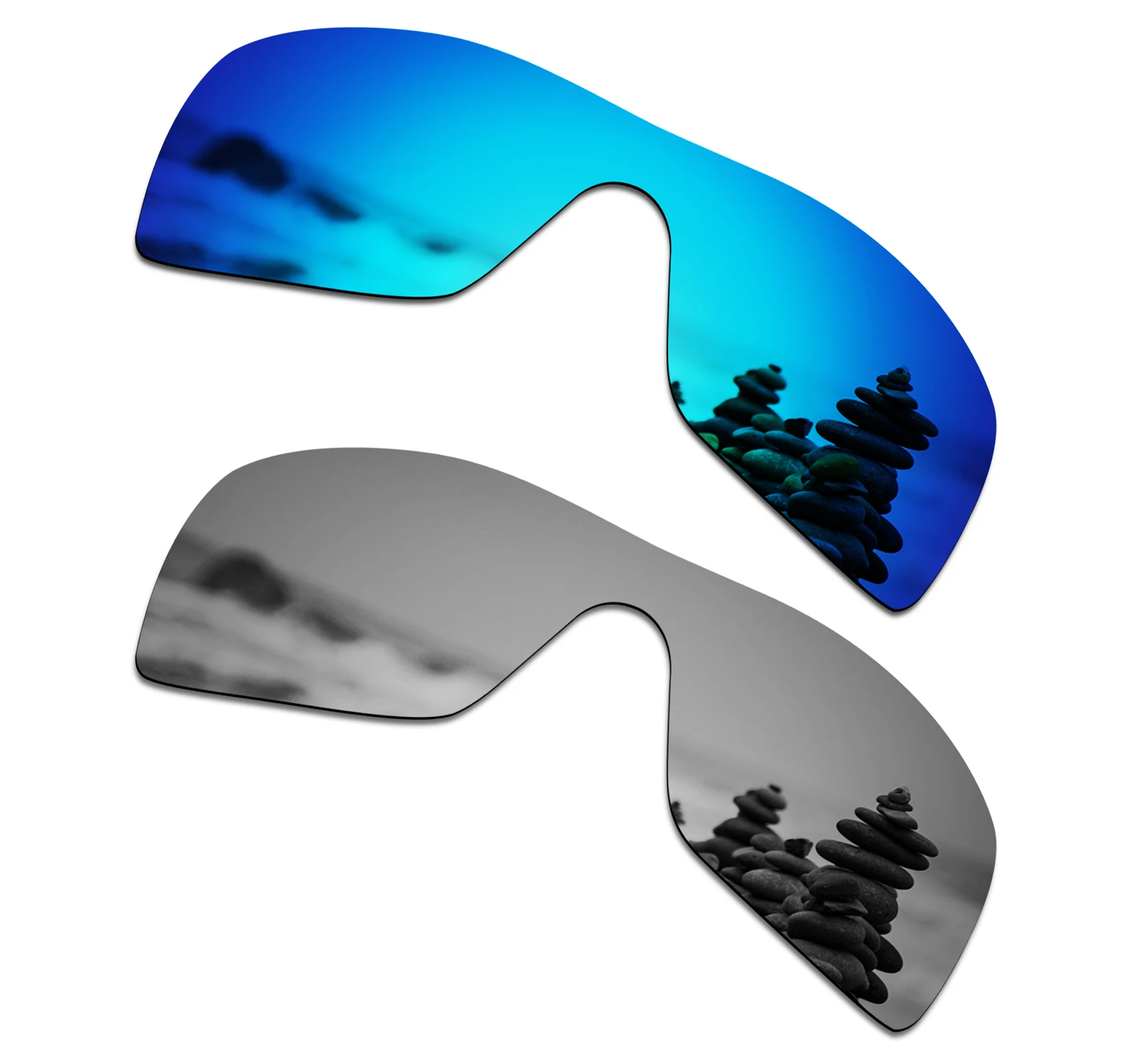 SmartVLT поляризованные Сменные линзы для солнцезащитных очков Oakley Batwolf-несколько вариантов - Цвет линз: Blue and Silver