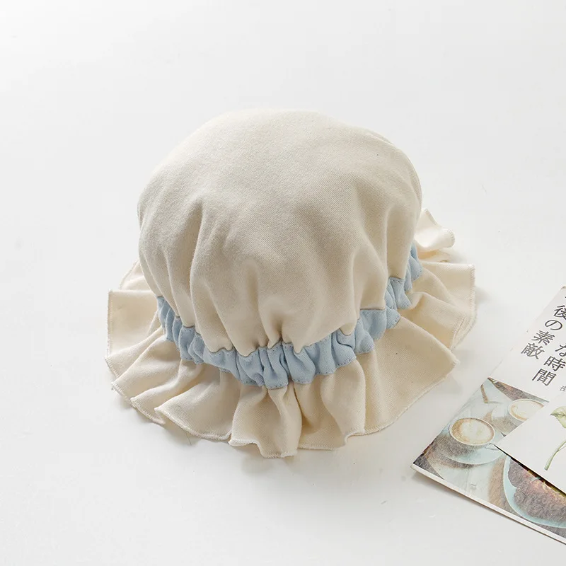 Цветная хлопковая шляпа для новорожденных кружевная с козырьком шляпы принцессы