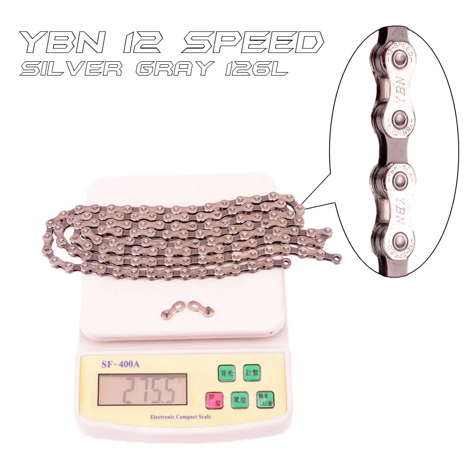 Цепь велосипедная YBN X12L x10 x10sl x9sl x11sl Золотая цепь для горного и дорожного