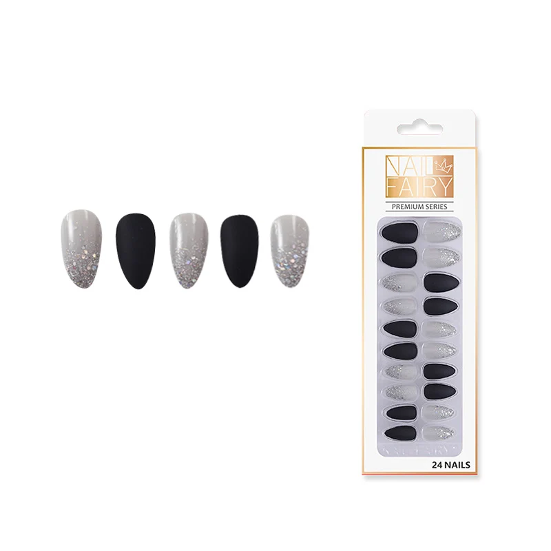 Набор накладных ногтей с контрастным цветом 24 шт. | Красота и здоровье