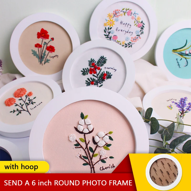 Набор для вышивки сделай сам начинающих вышивка крестиком с кольцом деревянная