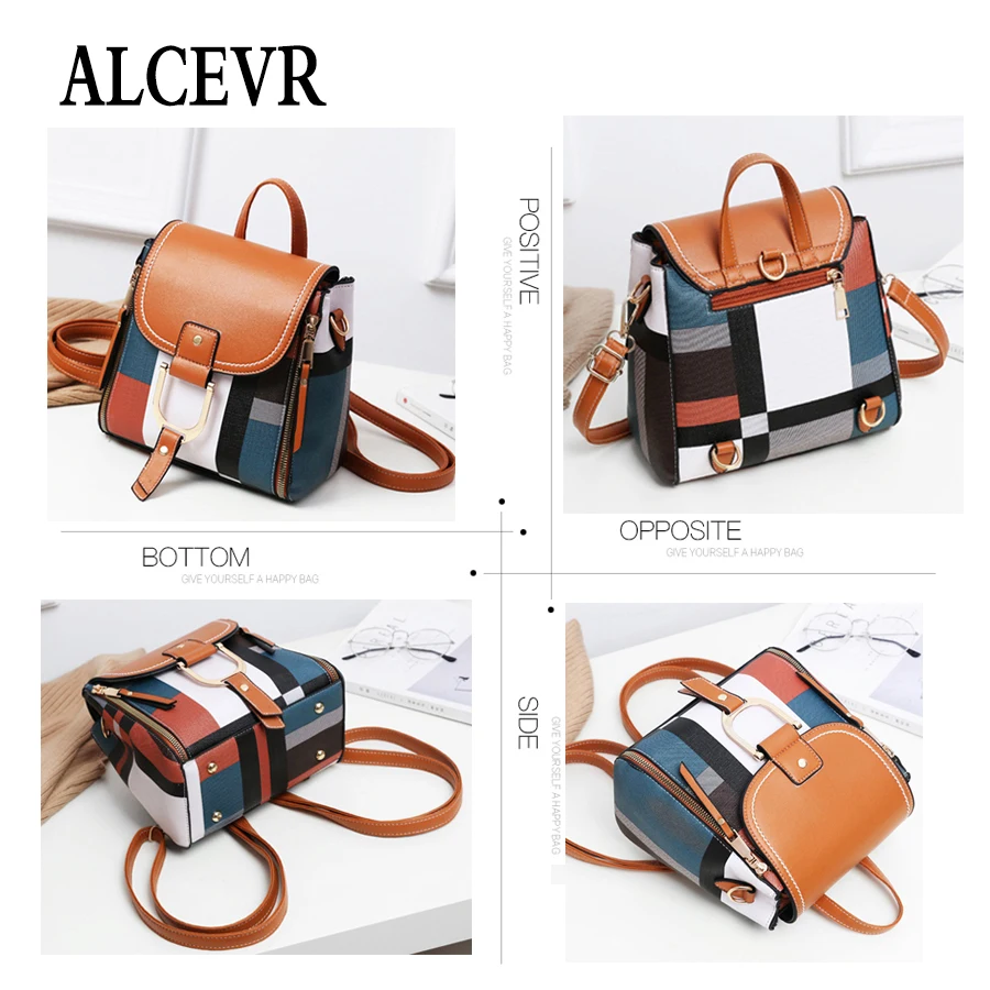 ALCEVR вместительные рюкзаки из искусственной кожи женские дизайнерские высокого