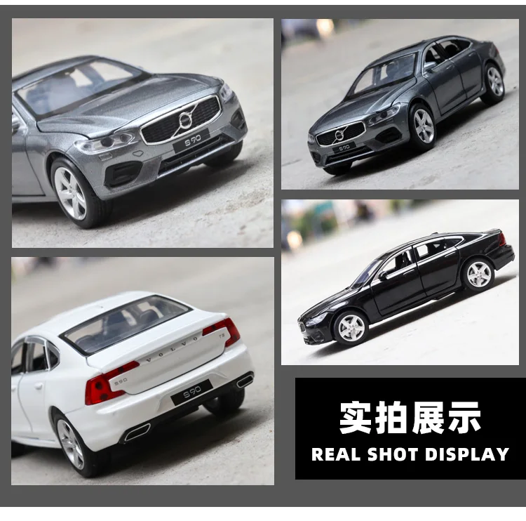 Diecast 1:32, новинка, S90, модели автомобилей, металлическая модель, звук и светильник, оттягивается для детей, 6 дверей, можно открыть, Миниатюрная игрушка ZW