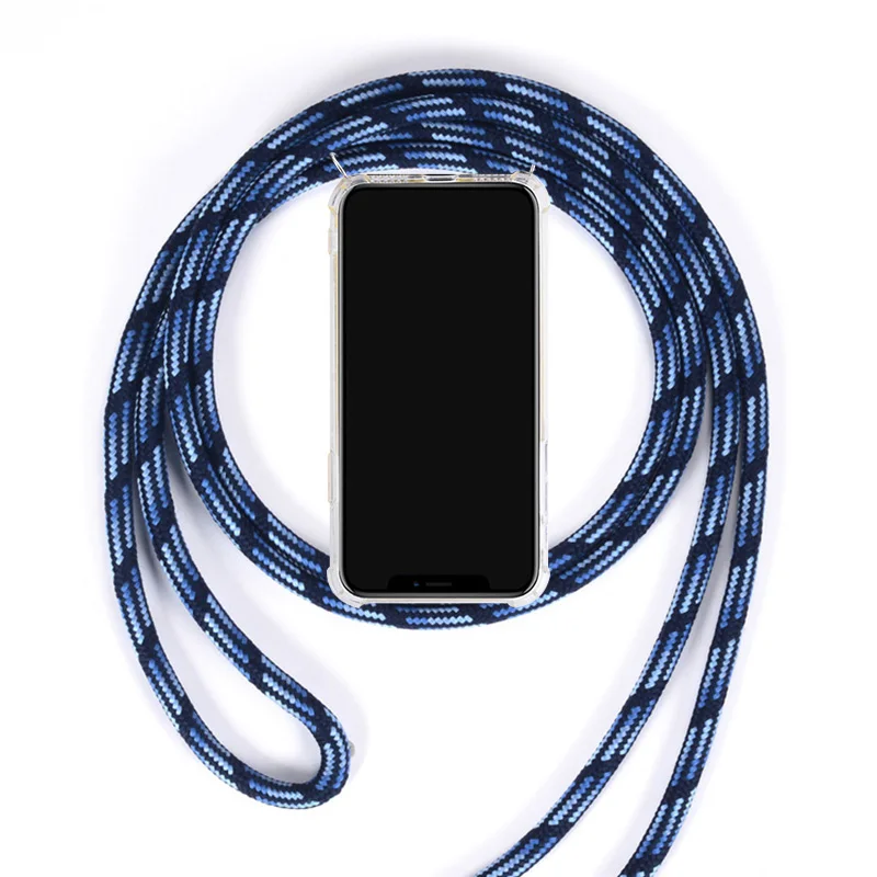 Medium Blue Ширина в нижней части плеча ремень прозрачный чехол для Samsung Galaxy A7 A750 A7 A5 A3 J7 J5 J3 J4 J6 плюс J7 J5 Prime ремешок чехол - Цвет: Medium Blue