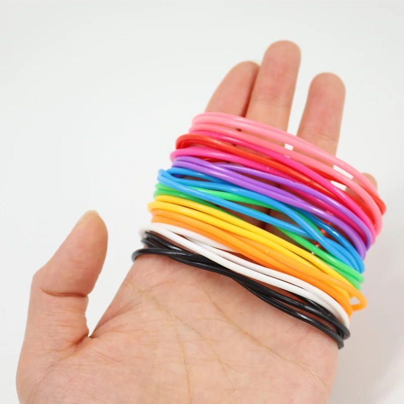 25 шт. смешанные силиконовые браслеты сделать резиновый браслет Gummies обернутые