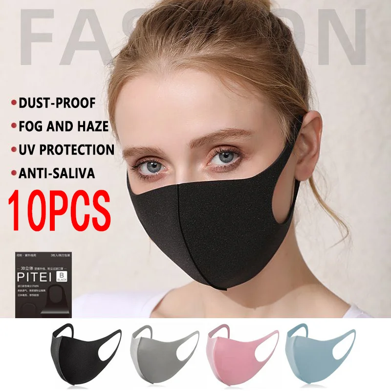 Воздухопроницаемая Водонепроницаемая хлопковая маска Pm2.5 6/10 шт. ветрозащитная и