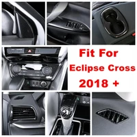 lift button dashboard air ac water cup holder panel cover trim for mitsubishi eclipse cross 2018 2021 abs carbon fiber