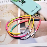 new acrylic letter beads 12 zodiac signs constellation phone chain polymer strap anti lost lanyard chain for women jewelry