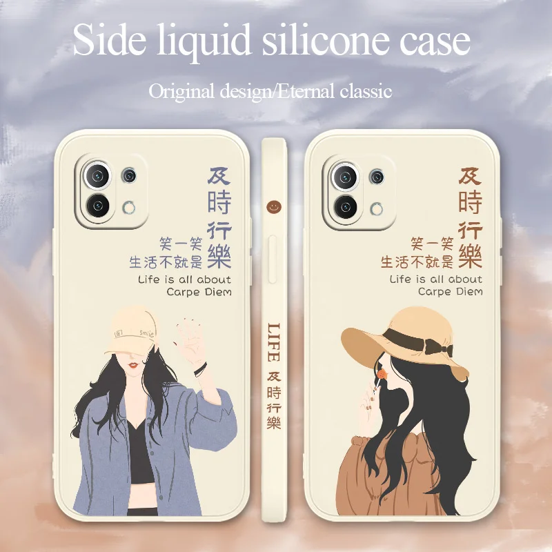 

Gentle Girl Phone Case For Xiaomi Mi 11 10T 10T Pro 10 S lite Ultra 9T 9 8 Note 10 Pro Poco F3 F2pro X2 Silicone Cover