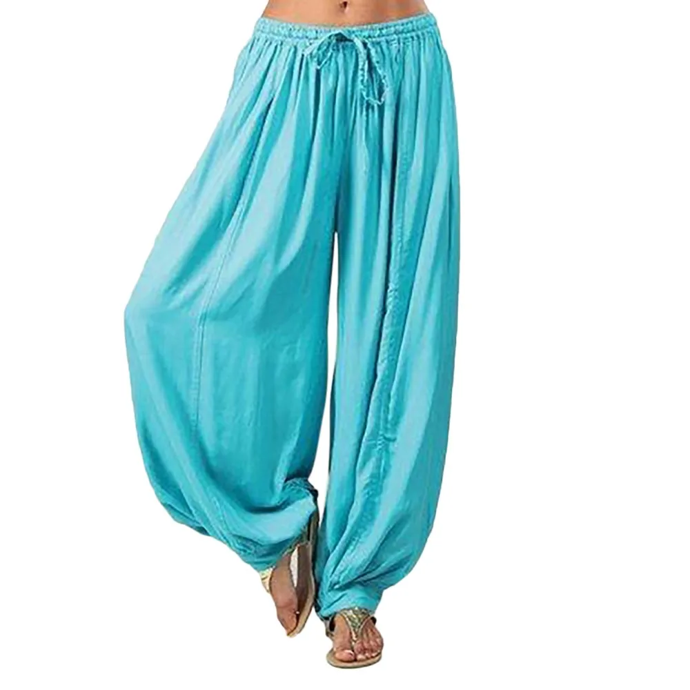 2019 штаны для йоги женские бега женщин свободные широкие брюки Boho Aladdin Комбинезон