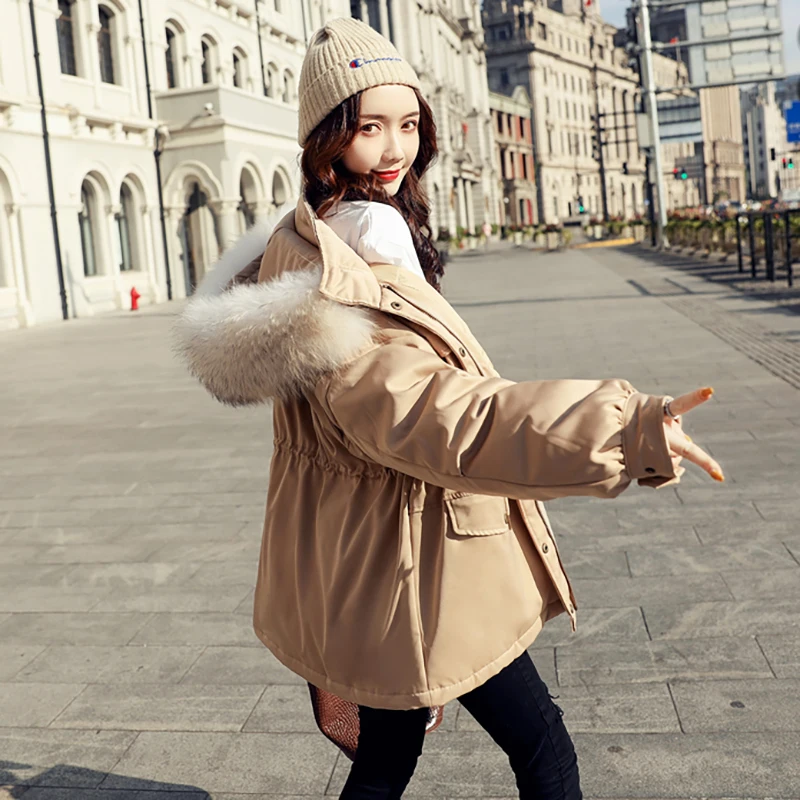 2019 зимнее женское пуховое пальто зимняя одежда плюс размер модная куртка с