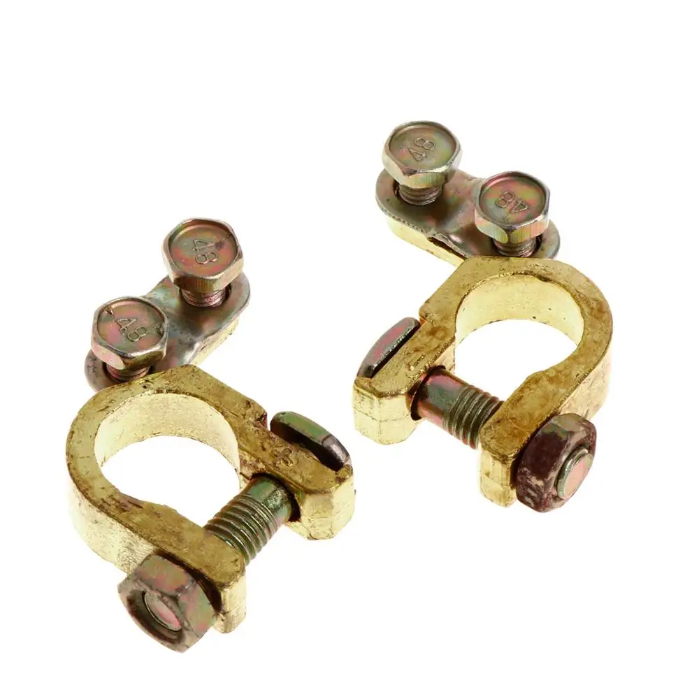 Новый 2 шт Замена авто Батарея терминал зажим зажимы Латунный разъем|auto car