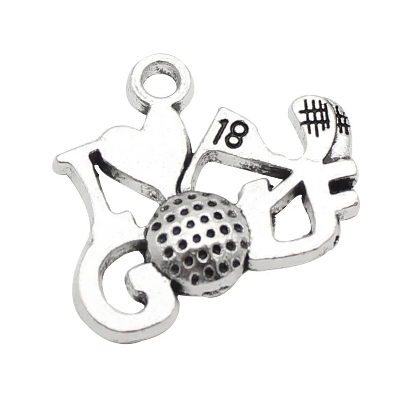 20 ~ 80 шт античные серебряные латунные Золотые 3D Подвески для клюшек гольфа |