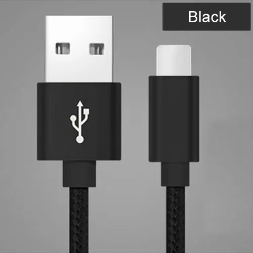 VOXLINK USB кабель с нейлоновой оплеткой для iphone x, 8 s, 7 s, быстрая зарядка, синхронизация данных, USB кабель для iphone xs max, 8, 8 Plus, 7, 6, 6 s, ipad mini - Цвет: Black