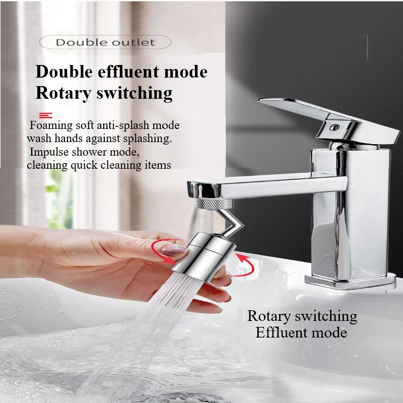 

Universal Splash Filter Straight Drinker Faucet Rotate Water Outlet 720 Bathroom Basin Lengthen Extender Kitchen Accessories