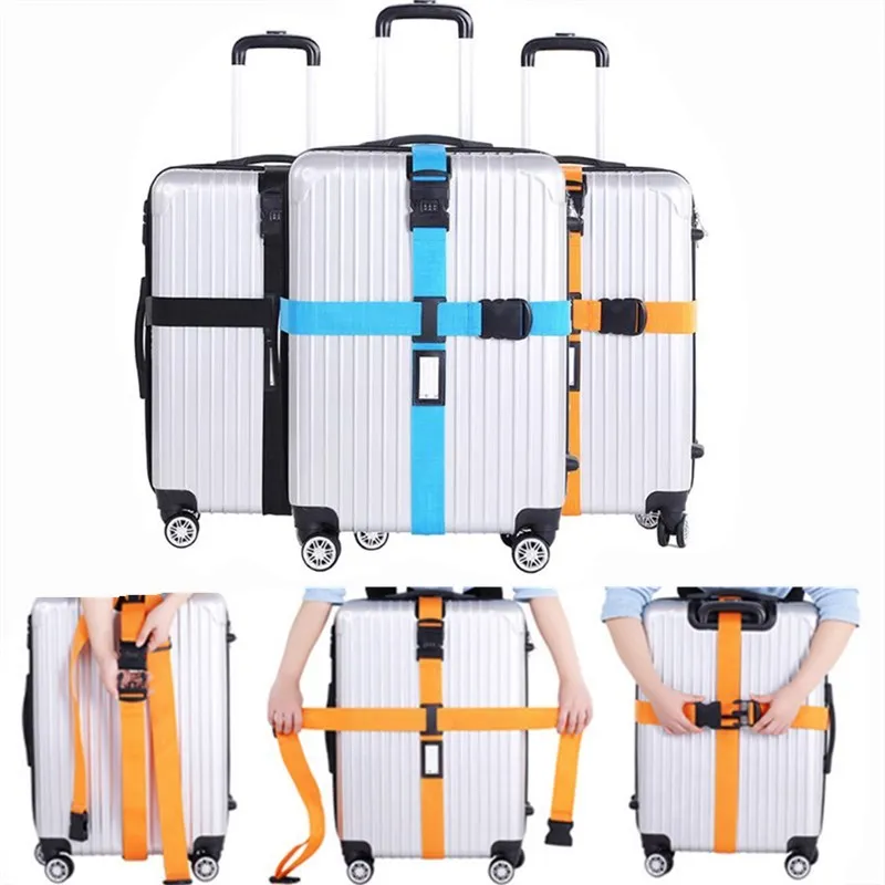 Новый дизайн ремень для багажа поперечный регулируемые аксессуары путешествий