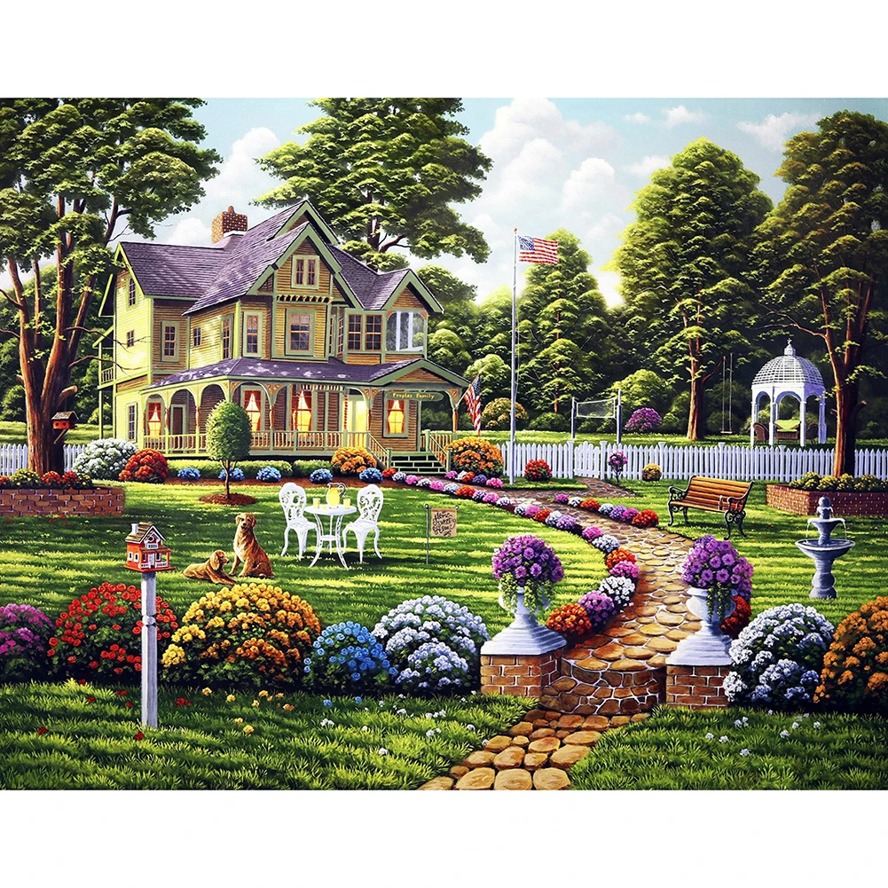 

Diamond Painting 5D Diamonds DIY Scenery Cross Stitch Full Drill Embroidery Colorful Handmade Home Room Wall Decor