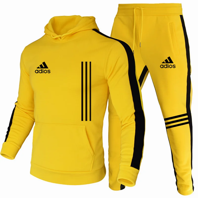 

New men's suits, stylish men's sportswear track suits, men's autumn and winter hoodies + sweat pants, two-piece jogging suit S-3