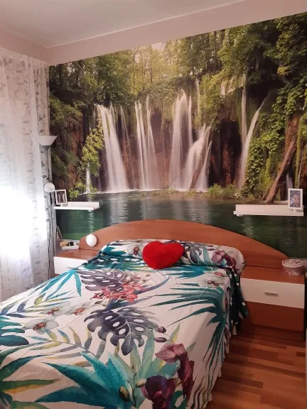 Фон для фотосъемки с изображением водопада весеннего парка сада природы пейзажа