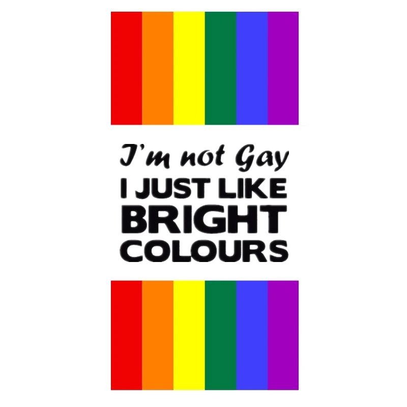 

Funny I Just Like Bright Colours Gay Design Lounger Beach Travel Towels for Adult Men Women Bathroom Towels Joke Gay Pride Flag