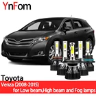 Комплект светодиодных фар YNFOM для Toyota Venza V1 2008-2015, ближний свет, дальний свет, противотуманные фары, автомобильные аксессуары, лампы для автомобильных фар