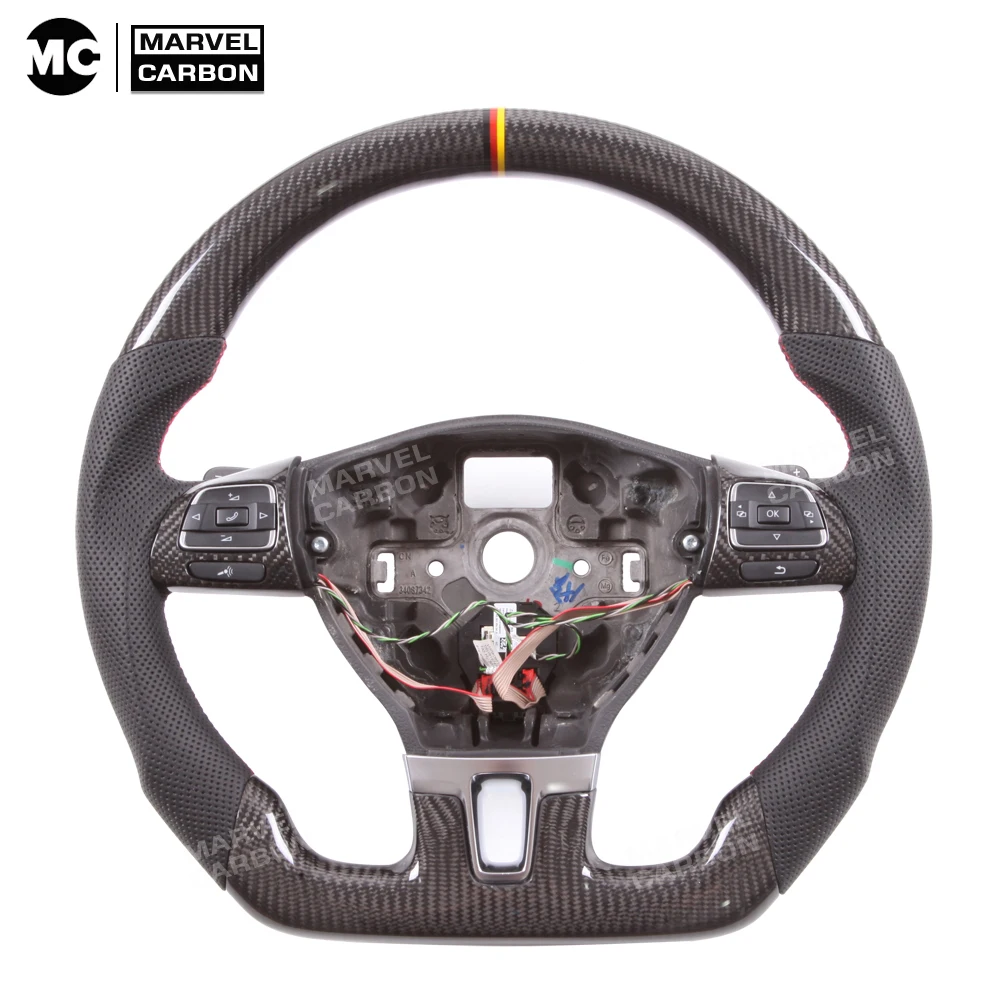 100% Real Carbon Fiber Steering Wheel for Bora Golf Passat | Wheels &amp Hubs