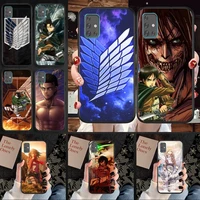 attack on titan japanese anime phone case for samsung s5 s6 s7 s8 s9 s10 s20 s21 edge plus e fe lite