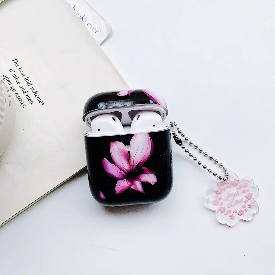 Беспроводной чехол для наушников для Airpods, чехол, Роскошный милый цветок, чехол для наушников для Apple Air Pods 2, чехол, защита, аксессуары для кожи - Цвет: 1017AU