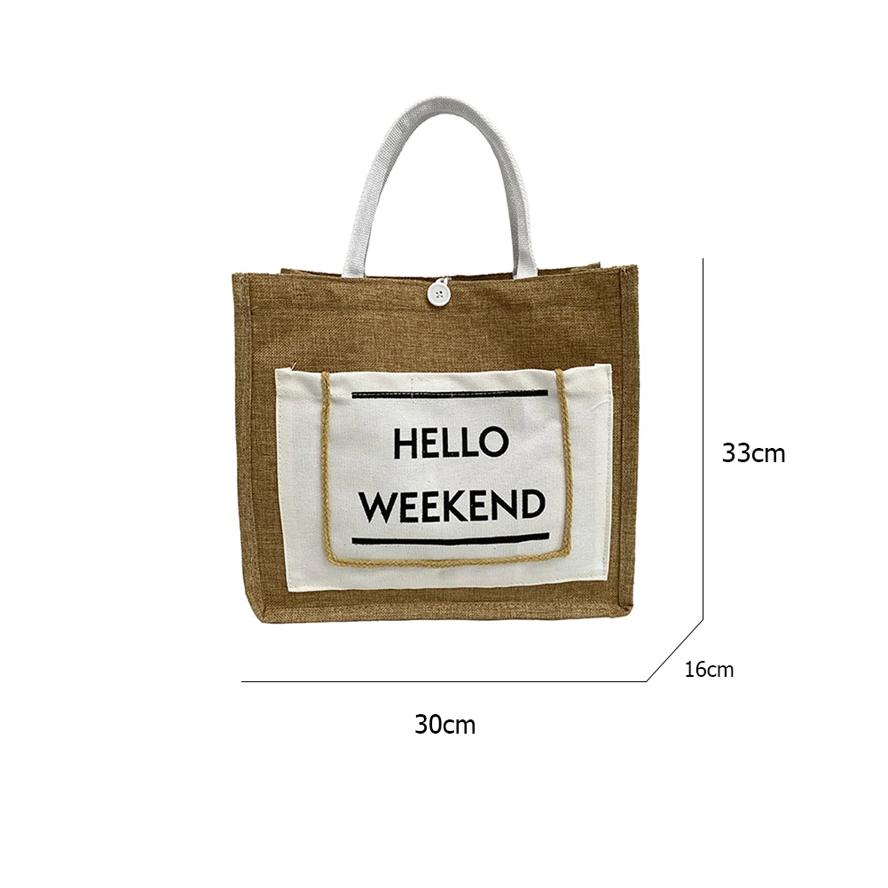 

Women Fashion Letters Printing Shoulder Underarm Canvas Shopping Bag Ladies Leisure Large Capacity Tote Handbag