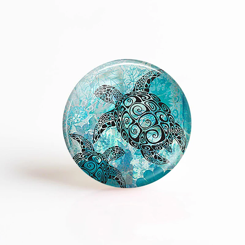 5 шт./лот Морская звезда 25 мм круглый стеклянный кабошон морская фотография