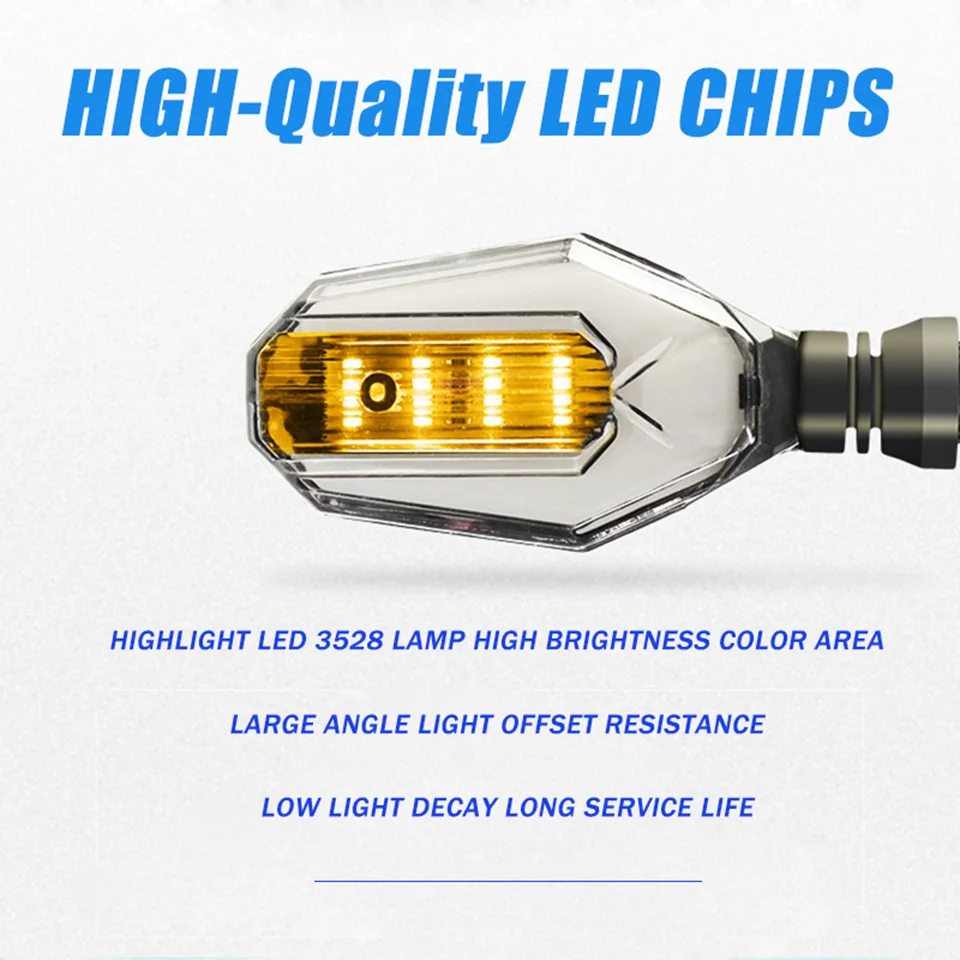 2 шт. двухцветные мотоциклетные указатели поворота светодиодные индикаторы