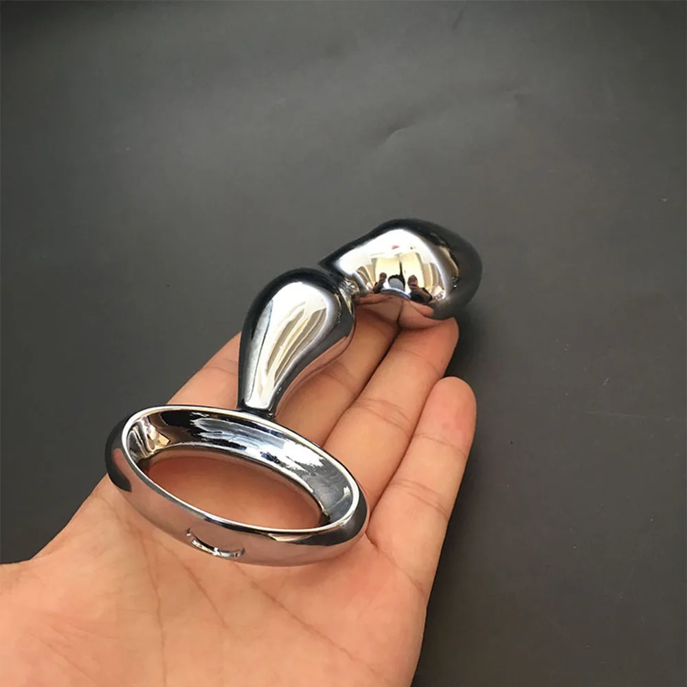 Металлическая Анальная пробка для начинающих Потяните кольцо из нержавеющей