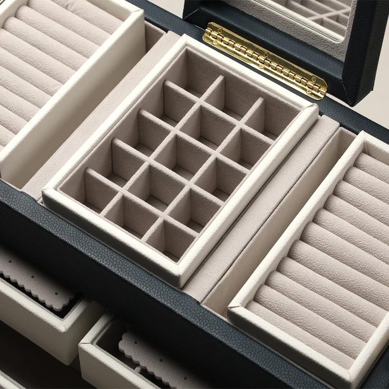 

Multi-layer Household Simple Large Jewelry Receiving Box Large Capacity Multifunctional European Princess Original Dressing Case